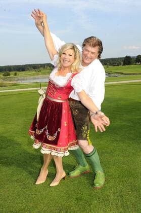 Marianne und Michael 5. Marianne & Michael Lederhos«n Cup Golfclub Valley Golfplatz Tegernsee Muenchen 02. September 2016