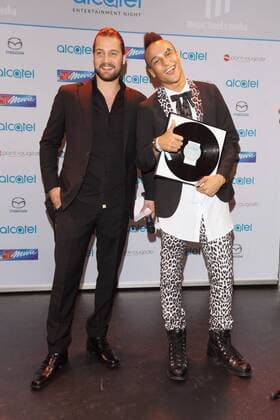 Patrick G.Boll und Prince Damien - Music Meets Media und alcatel Entertainment Night in Berlin am 02.09.2016. Music Meets Media - alcatel Entertainment Night