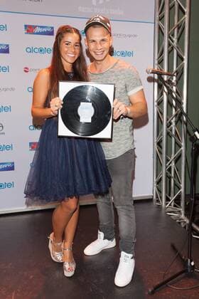Sarah und Pietro Lombardi - Music Meets Media und alcatel Entertainment Night in Berlin am 02.09.2016. Music Meets Media - alcatel Entertainment Night
