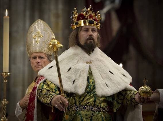 A re-enactment of the coronation of Charles IV (1316-1378) as king of Bohemia was staged in Prague s St Vitus Cathedral, Prague, Czech Republic, September 4, 2016 at the close of two-day festivity the City of Prague and Charles University jointly organised to mark the Holy Roman emperor s 700th birth anniversary. (CTKxPhoto KaterinaxSulova) CTKPhotoP201609040320001 