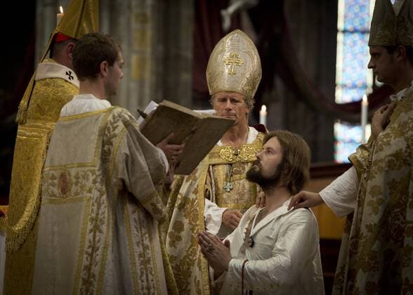 A re-enactment of the coronation of Charles IV (1316-1378) as king of Bohemia was staged in Prague s St Vitus Cathedral, Prague, Czech Republic, September 4, 2016 at the close of two-day festivity the City of Prague and Charles University jointly organised to mark the Holy Roman emperor s 700th birth anniversary. (CTKxPhoto KaterinaxSulova) CTKPhotoP201609040324201  suk6