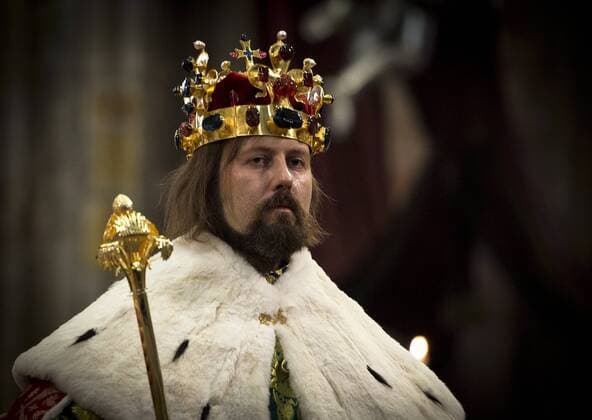 A re-enactment of the coronation of Charles IV (1316-1378) as king of Bohemia was staged in Prague s St Vitus Cathedral, Prague, Czech Republic, September 4, 2016 at the close of two-day festivity the City of Prague and Charles University jointly organised to mark the Holy Roman emperor s 700th birth anniversary. (CTKxPhoto KaterinaxSulova) CTKPhotoP201609040395201  suk15