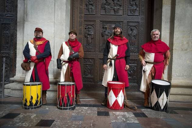 A re-enactment of the coronation of Charles IV (1316-1378) as king of Bohemia was staged in Prague s St Vitus Cathedral, Prague, Czech Republic, September 4, 2016 at the close of two-day festivity the City of Prague and Charles University jointly organised to mark the Holy Roman emperor s 700th birth anniversary. (CTKxPhoto KaterinaxSulova) CTKPhotoP201609040421801  suk21