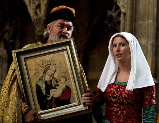 A re-enactment of the coronation of Charles IV (1316-1378) as king of Bohemia was staged in Prague s St Vitus Cathedral, Prague, Czech Republic, September 4, 2016 at the close of two-day festivity the City of Prague and Charles University jointly organised to mark the Holy Roman emperor s 700th birth anniversary. (CTKxPhoto KaterinaxSulova) CTKPhotoP201609040470201  suk22
