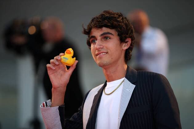 Filmfestspiele Venedig - Piuma Filmpremiere (160905) -- VENICE, Sept. 5, 2016 -- Actor Luigi Fedele arrives for the premiere of the movie Piuma at the 73rd Venice Film Festival in Venice, Italy, on Sept. 5, 2016. ) ITALY-VENICE-FILM FESTIVAL-PIUMA-PREMIERE JinxYu 