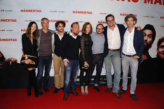 Filmpremiere von Männertag in München - Gruppenfoto Premiere Männertag Film Kino Fernsehen Mathäser Filmpalast München 05. September 2016
