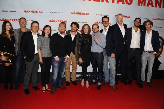 Gruppenfoto mit Darsteller Premiere Männertag Film Kino Fernsehen Mathäser Filmpalast München 05. September 2016