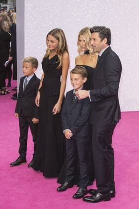 London, UK. 5 September 2016. Patrick Dempsey, Jillian Fink and their three children. VIP red carpet arrivals for the World Premiere of the movie Bridget Jones s Baby in Leicester Square, London. Bridget Jones s Baby, World Premiere, London, UK