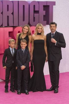 London, UK. 5 September 2016. Patrick Dempsey, Jillian Fink and their three children. VIP red carpet arrivals for the World Premiere of the movie Bridget Jones s Baby in Leicester Square, London. Bridget Jones s Baby, World Premiere, London, UK