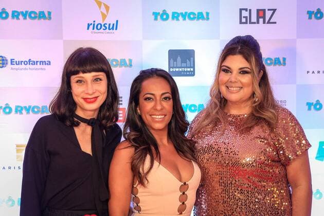 RIO DE JANEIRO, RJ - 05.09.2016: PRÉ ESTRÉIA DO FILME TÔ RYCA - Katiuscia canoro, Samantha Schmutz and Fabiana Karla during Pre premiere of the movie Tô Ryca, new film of Downtown Filmes and Paris Filmes, which opens in theaters on 22 09, held in Kinoplex Shopping Rio Sul in Rio de Janeiro, RJ. x1199016x  AndréxHorta