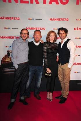 Milan Peschel, Axel Stein, Lavinia Wilson und Oliver Wnuk bei der Film Premiere von Männertag am 5.09.2016 in München Maennertag Kinopremiere in Muenchen, 2016 