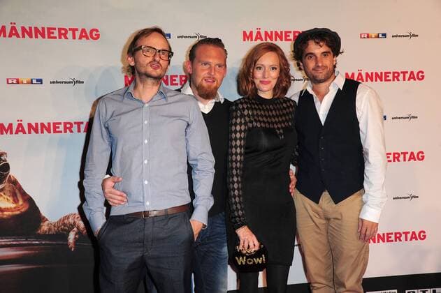 Milan Peschel, Axel Stein, Lavinia Wilson und Oliver Wnuk bei der Film Premiere von Männertag am 5.09.2016 in München Maennertag Kinopremiere in Muenchen, 2016 