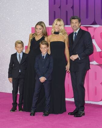 Bridget Jones s Baby Premiere London.UK. Patrick Dempsey and Jillian Fink with family at the world premiere of Bridget Jones s Baby at Odeon Leicester Square. 5th September 2016. LMK386-61341-060916. 