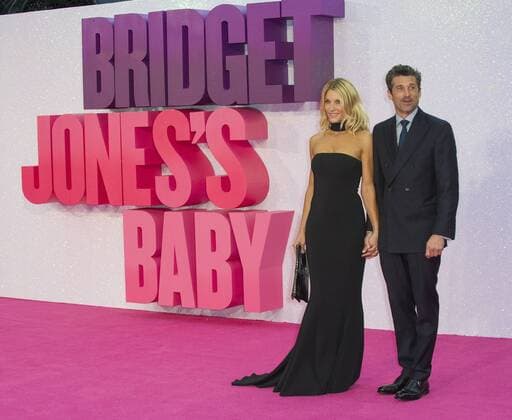 Bridget Jones s Baby Premiere London.UK. Patrick Dempsey and Jillian Fink at the world premiere of Bridget Jones s Baby at Odeon Leicester Square. 5th September 2016. LMK386-61341-060916. 