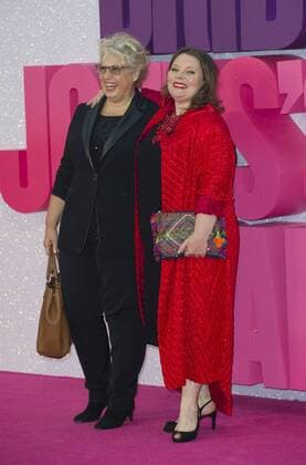 Bridget Jones s Baby Premiere London.UK. Joanna Scanlan (R) and guest at the world premiere of Bridget Jones s Baby at Odeon Leicester Square. 5th September 2016. LMK386-61341-060916. 
