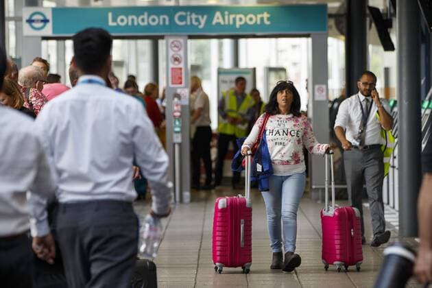 September 6, 2016 - London, London, UK - London, UK. Passengers are stranded at London City Airport in east London as protestors from the Black Lives Matter group block the runway at London City Airport. All flights in and out of the airport are disrupted. London UK  - ZUMAl94_