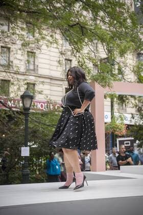 Ashley Nell Tipton Modenschau in New York Ashley Nell Tipton plus-sized fashions for JCPenney JCPenney presents a fashion show of clothing for plus sized women created by designer Ashley Nell Tipton in Greeley Square in New York on Tuesday, September 6, 2016. Tipton is partnering with the department store in a plus-sized line for JCPenney s Boutique+ brand. Tipton was the winner of season 14 of Project Runway. (  RichardxB.xLevine