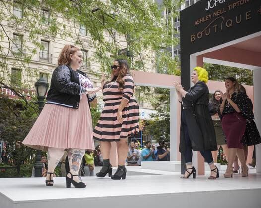 Ashley Nell Tipton plus-sized fashions for JCPenney JCPenney presents a fashion show of clothing for plus sized women created by designer Ashley Nell Tipton in Greeley Square in New York on Tuesday, September 6, 2016. Tipton is partnering with the department store in a plus-sized line for JCPenney s Boutique+ brand. Tipton was the winner of season 14 of Project Runway. (  RichardxB.xLevine