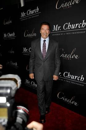 Arnold Schwarzenegger MR. CHURCH FILM PREMIERE Hollywood Patrick Rideaux PicturePerfect