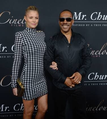 Cast member Eddie Murphy and his girlfriend, Australian actress Paige Butcher attend the premiere of the motion picture drama Mr. Church at the ArcLight Cinema Dome in the Hollywood section of Los Angeles on September 6, 2016. Storyline: Mr. Church tells the story of a unique friendship that develops when a little girl and her dying mother retain the services of a talented cook - Henry Joseph Church. What begins as a six month arrangement instead spans fifteen years, and creates a family bond that lasts forever.  LAP2016090606 JIMxRUYMEN