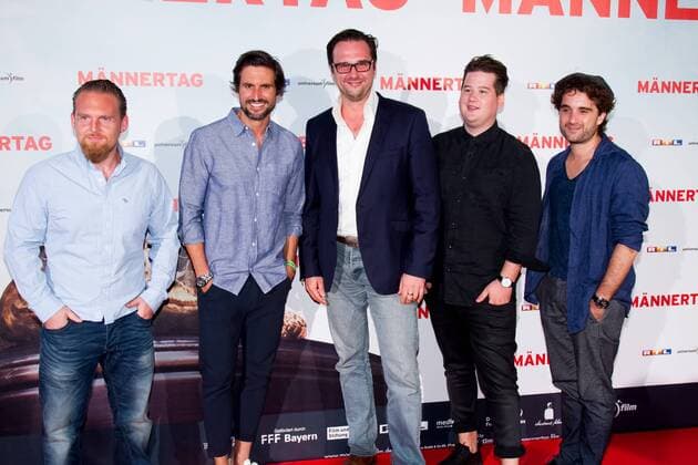 Axel Stein, Tom Beck, Holger Haase, Chris Tall, Oliver Wnuk bei der Premiere - Männertag - am 06.09.2016 in Köln. Premiere - Männertag - in Köln