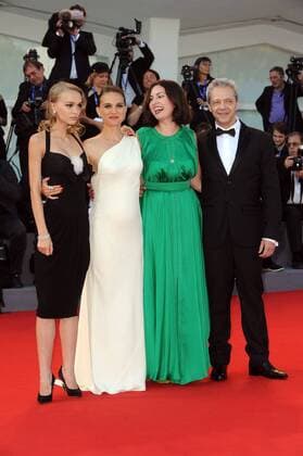 73rd Venice Film Festival, Red Carpet film Planetarium . Pictured: Rebecca Zlotowski, Natalie Portman, Lily-Rose Depp, Emmanuel Salinger  Copyright: xAlbertoxTerenghi Veneziax2016x