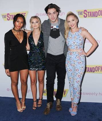 September 8, 2016 - Los Angeles, CA, United States - 08 September 2016 - Los Angeles, California. Sydney Park, Olivia Holt, Ryan McCarten, Shelby Whitby. The Standoff Los Angeles premiere held at Regal LA Live. Photo Credit: AdMedia Los Angeles United States - ZUMAa123