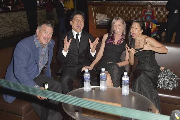 Garrett Wang mit Ehefrau und Gästen bei der After-Party der Weltpremiere der Sci-Fi Parodie Unbelievable!!!!! im Ohm Nightclub. Los Angeles, 07.09.2016 Foto:xD.xStarbuckx xFuturexImage