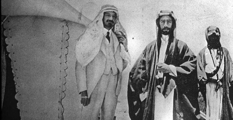 The Faisal–Weizmann Agreement 3 January 1919, signed by Emir Faisal (son of the King of Hejaz), and Chaim Weizmann (later President of Israel) as part of the Paris Peace Conference, 1919 settling disputes stemming from World War I. WHA  !ACHTUNG AUFNAHMEDATUM GESCHÄTZT! Copyright: WHA UnitedArchivesWHA_061_0808