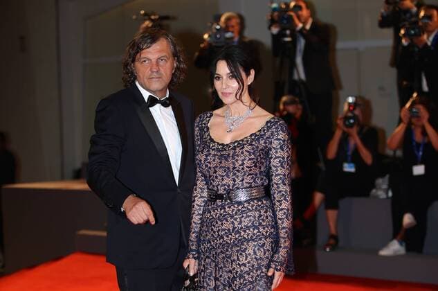 Filmfestspiele Venedig - On The Milky Road Premiere (160909) -- VENICE, Sept. 9, 2016 -- Director Emir Kusturica(L) and actress Monica Bellucci arrive for the premiere of the movie Na Mlijecnom Putu (On The Milky Road) at the 73rd Venice Film Festival in Venice, Italy, on Sept. 9, 2016. ) ITALY-VENICE-FILM FESTIVAL-ON THE MILKY ROAD JinxYu 