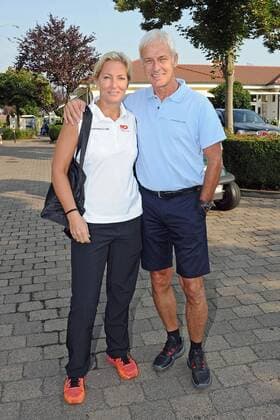 5. Aktion Kinderträume Golf Cup . Barbara Rittner und Matthias Müller anläßlich des 5. Aktion Kinderträume Golf Cup am 09.09.2016 in St. Leon-Rot.