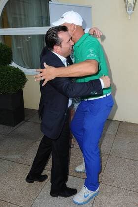 5. Aktion Kinderträume Golf Cup . Axel Schulz und Falk Raudies anläßlich des 5. Aktion Kinderträume Golf Cup am 09.09.2016 in St. Leon-Rot.
