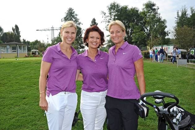 5. Aktion Kinderträume Golf Cup . Margit Tönnies , Barbara Rittner und Anke Huber anläßlich des 5. Aktion Kinderträume Golf Cup am 09.09.2016 in St. Leon-Rot.