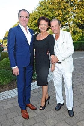 5. Aktion Kinderträume Golf Cup . Clemens Tönnies mit seiner Ehefrau Margit und Schauspieler Michael Lesch anläßlich des 5. Aktion Kinderträume Golf Cup am 09.09.2016 in St. Leon-Rot.