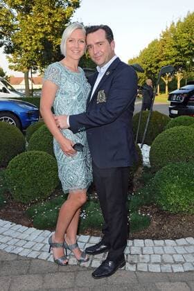 5. Aktion Kinderträume Golf Cup . Andrea Mühlbauer und Falk Raudies anläßlich des 5. Aktion Kinderträume Golf Cup am 09.09.2016 in St. Leon-Rot.