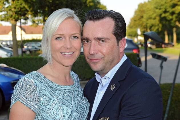 5. Aktion Kinderträume Golf Cup . Andrea Mühlbauer und Falk Raudies anläßlich des 5. Aktion Kinderträume Golf Cup am 09.09.2016 in St. Leon-Rot.