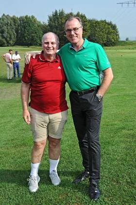 5. Aktion Kinderträume Golf Cup . Clemens Tönnies und Ulrich Uli Hoeneß anläßlich des 5. Aktion Kinderträume Golf Cup am 09.09.2016 in St. Leon-Rot.