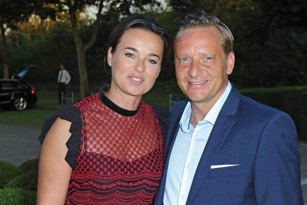 5. Aktion Kinderträume Golf Cup . Horst Heldt mit seiner Ehefrau Bettina anläßlich des 5. Aktion Kinderträume Golf Cup am 09.09.2016 in St. Leon-Rot.