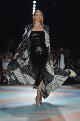 A model walks on the runway at the Christian Siriano show during New York Fashion Week: At Artbeam in New York City on September 10, 2016.  NYP201610010016 ANDREAxHANKS