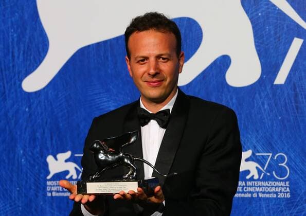 VENICE, Sept. 10, 2016 -- Director Amat Escalante poses with the Silver Lion for Best Director for The Untamed during the award winners photocall of the 73rd Venice Film Festival in Venice, Italy, on Sept. 10, 2016. )(axy) ITALY-VENICE-73RD FILM FESTIVAL-AWARD GongxBing 