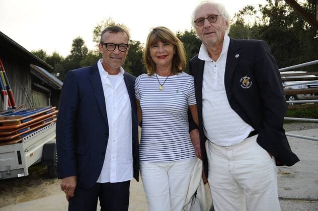 Michael Roll und Günther Maria Halmer mit Ehefrau Claudia Tabaluga Golf Cup Charitygolf Abendgala Stall Greinwaldhof Tutzing 10. September 2016