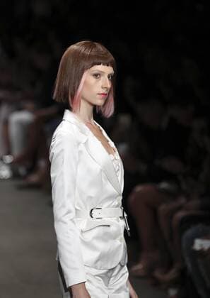 NEW YORK, Sept. 11, 2016 -- A model presents a creation of Vivienne Hu during the New York Fashion Week in New York City, the United States, Sept. 11, 2016. ) (lrz) U.S.-NEW YORK-FASHION-VIVIENNE HU WangxYing 