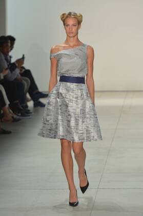 A model walks on the runway at the Irina Vitjaz show during New York Fashion Week in New York City on September 12, 2016. The show is at The Gallery, Skylight Clarkson Square.  NYP20160912202 ANDREAxHANKS