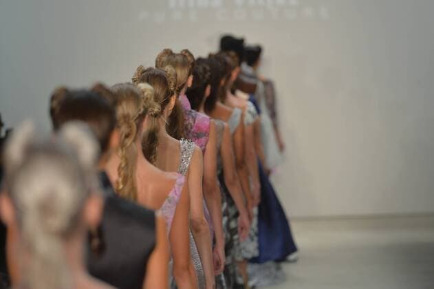 Models walk on the runway at the Irina Vitjaz show during New York Fashion Week in New York City on September 12, 2016. The show is at The Gallery, Skylight Clarkson Square.  NYP201609122014 ANDREAxHANKS