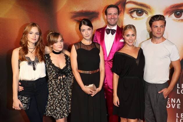 Lena Schuele, Kyra Sophia Kahre, Anna Bederke, Sina Tkotsch, Jannik Schuemann Deutschlandpremiere von Lena Love im Mathaeser Filmpalast in Muenchen am 12.09.2016
