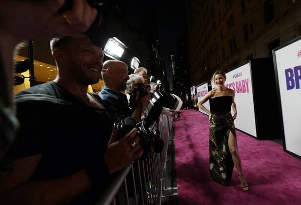 Renee Zellweger arrives on the red carpet at the Bridget Jones Baby New York Premiere at Paris Theater on September 12, 2016 in New York City.  NYP20160912102 JOHNxANGELILLO