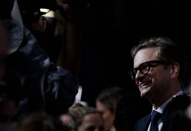 Colin Firth arrives on the red carpet at the Bridget Jones Baby New York Premiere at Paris Theater on September 12, 2016 in New York City.  NYP20160912105 JOHNxANGELILLO