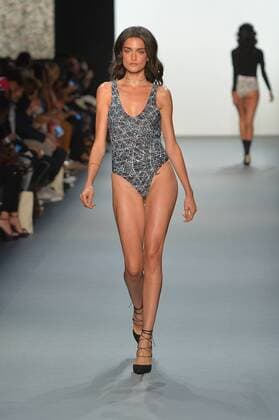 A model walks on the runway at the Artistix show during New York Fashion Week: The Shows at The Dock, Skylight at Moynihan Station in New York City on September 12, 2016.  NYP201612020001 ANDREAxHANKS
