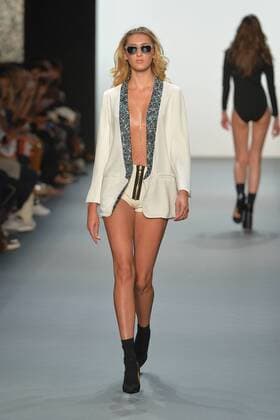 A model walks on the runway at the Artistix show during New York Fashion Week: The Shows at The Dock, Skylight at Moynihan Station in New York City on September 12, 2016.  NYP201612020003 ANDREAxHANKS