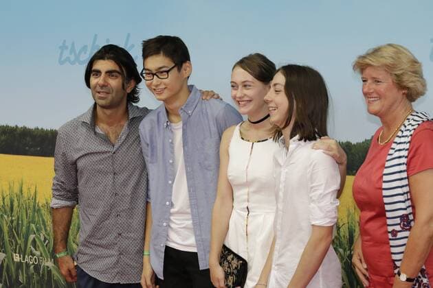 Berlin, Weltpremiere von TSCHICK am Montag, den 12. September 2016, Foto: Regisseur Fatih Akin, Anand Batbileg („Tschick ), Mercedes Müller („Isa ) und Tristan Göbel, Staatsministerin für Kultur und Medien, Monika Grütters („Maik , v. l.)